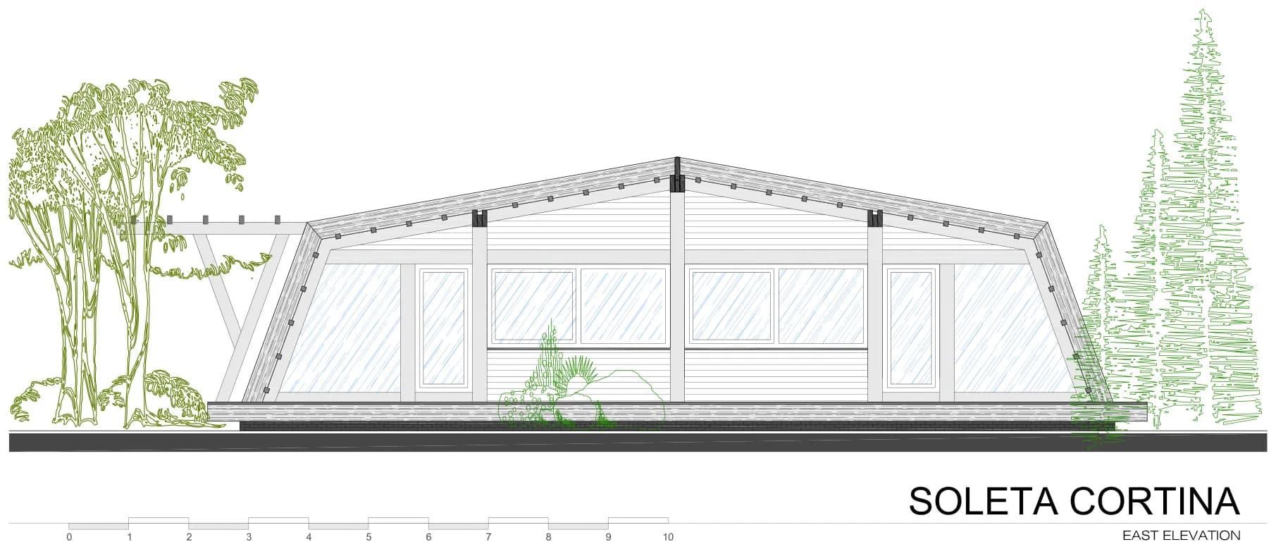 Soleta Cortina east elevation