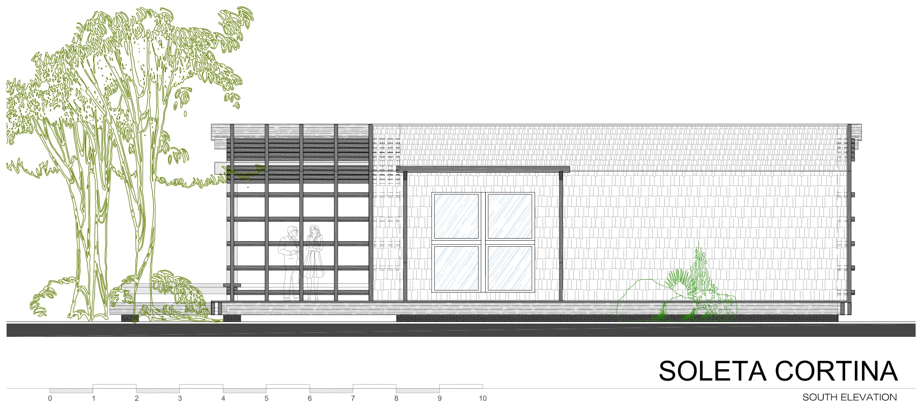 Soleta Cortina south elevation